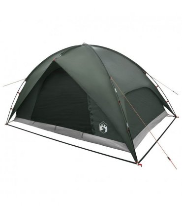 vidaXL Camping Tent with Rainfly Water-resistant Dome Army Green
