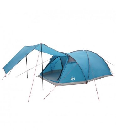 vidaXL Cabin Tent with Roof Blue 8-Person Polyester and Steel