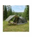 vidaXL Cabin Tent with Roof Army green 6-Person Polyester and Steel
