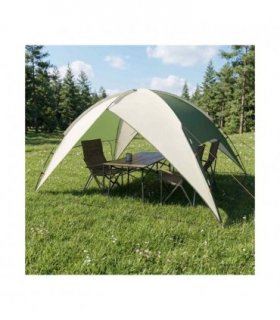 vidaXL Camping Tent with Rainfly Water-resistant Dome Green
