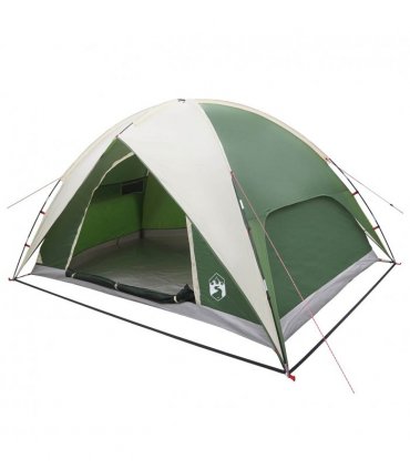 vidaXL Camping Tent with Rainfly Water-resistant Dome Green