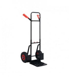 vidaXL Telescopic Hand Trolley 200 kg Black and Red