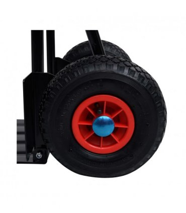vidaXL Telescopic Hand Trolley 200 kg Black and Red