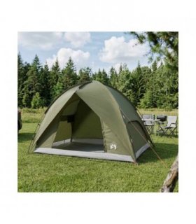 vidaXL Camping Tent with Rainfly Water-resistant Dome Olive Green
