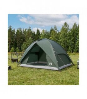 vidaXL Camping Tent with Rainfly Water-resistant Dome Army Green