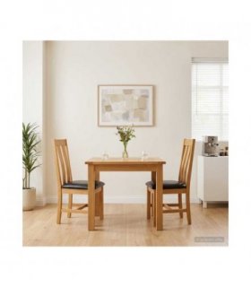 vidaXL Dining Chair 2 pcs Solid Oak Wood Black 45 x 54 x 100 cm