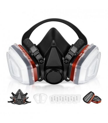 Respiratory half mask, gas mask, dust mask, paint mask with replaceable filter