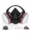 Respiratory half mask, gas mask, dust mask, paint mask with replaceable filter
