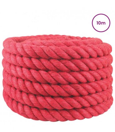 vidaXL Jute Rope Red 100% Tossa jute