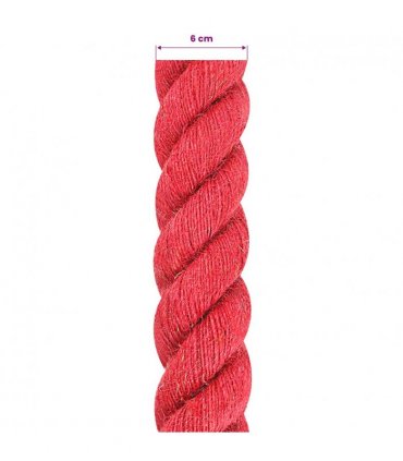vidaXL Jute Rope Red 100% Tossa jute