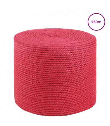 vidaXL Jute Rope Red 100% Tossa jute