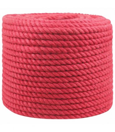 vidaXL Jute Rope Red 100% Tossa jute