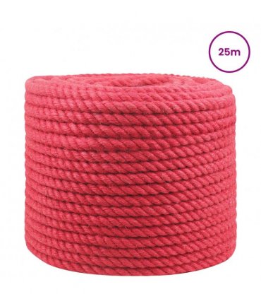 vidaXL Jute Rope Red 100% Tossa jute