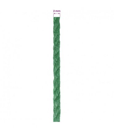 vidaXL Jute Rope 2 pcs Green 100% Tossa jute