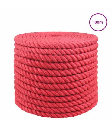 vidaXL Jute Rope Red 100% Tossa jute