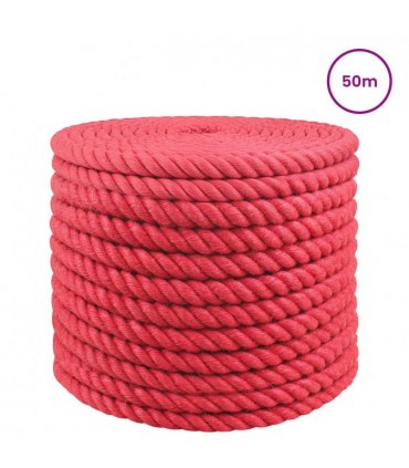 vidaXL Jute Rope Red 100% Tossa jute
