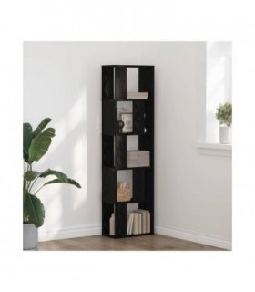 vidaXL Bookcase Black Oak 45 x 23.5 x 162.5 cm