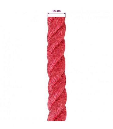 vidaXL Jute Rope Red 100% Tossa jute