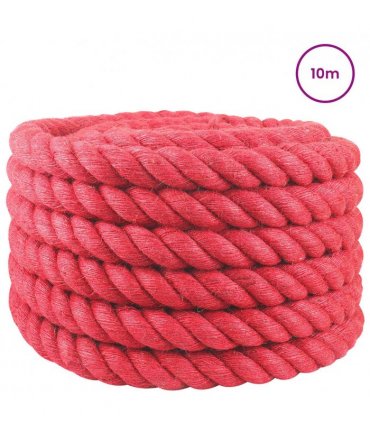 vidaXL Jute Rope Red 100% Tossa jute
