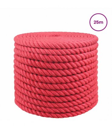 vidaXL Jute Rope Red 100% Tossa jute