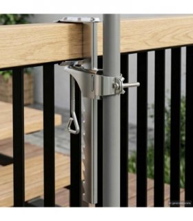 vidaXL Parasol Base Silver Steel
