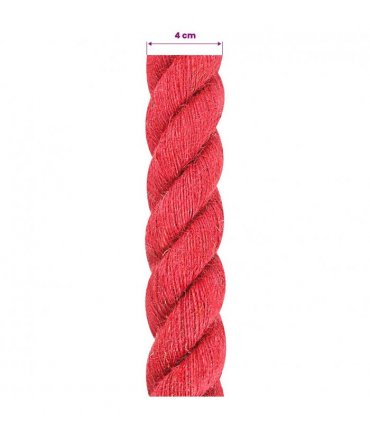vidaXL Jute Rope Red 100% Tossa jute