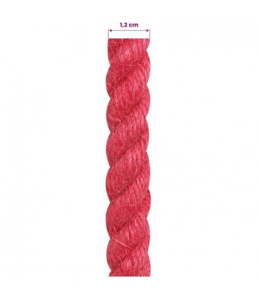 vidaXL Jute Rope Red 100% Tossa jute