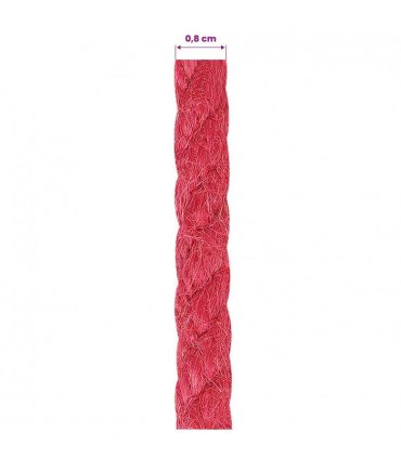 vidaXL Jute Rope Red 100% Tossa jute