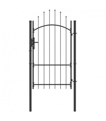 vidaXL Garden Gate with Lock Woerden Grey 175 x 100 cm Steel