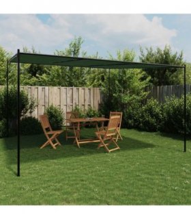 vidaXL Gazebo 4 x 3.98 x 2.67 m Green Polyester and Steel