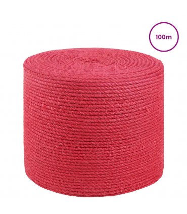 vidaXL Jute Rope 10 pcs Red 100% Tossa jute