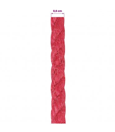 vidaXL Jute Rope Red 100% Tossa jute