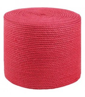 vidaXL Jute Rope Red 100% Tossa jute