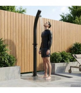 vidaXL Solar Shower with Shower Head PVC, ABS, Zinc Alloy Black