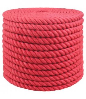 vidaXL Jute Rope Red 100% Tossa jute