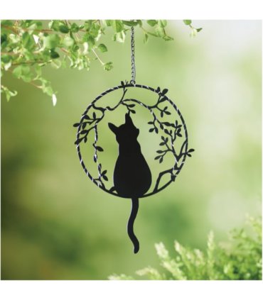 Hanging Solar Cat (24cm chain)