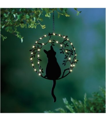 Hanging Solar Cat (24cm chain)