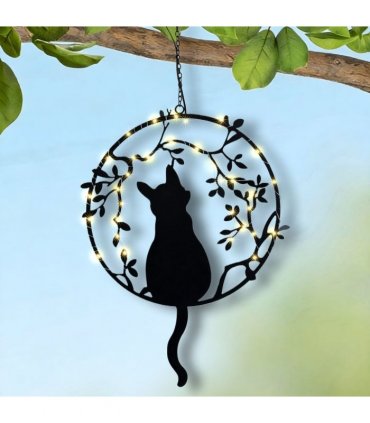 Hanging Solar Cat (24cm chain)