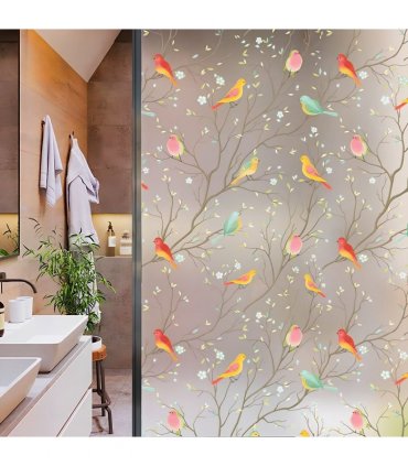 Bird Design Glass Window Film