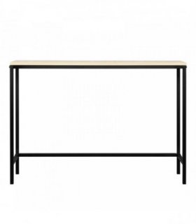Industrial Style Porch Table Single Layer Light Walnut Color Triamine Board