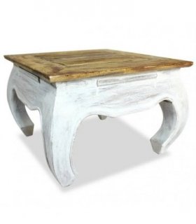 vidaXL Side Table Solid Mahogany Wood 50x50x35 cm