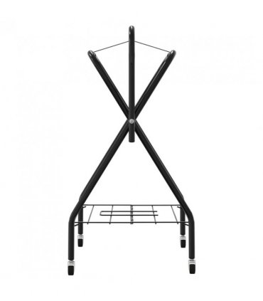 vidaXL Saddle Rack Foldable Freestanding Black Iron
