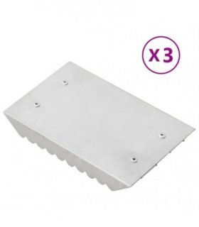 vidaXL Curry Combs 3 pcs Silver Aluminium