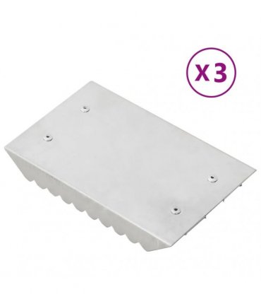 vidaXL Curry Combs 3 pcs Silver Aluminium