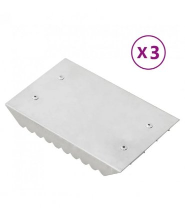 vidaXL Curry Combs 3 pcs Silver Aluminium
