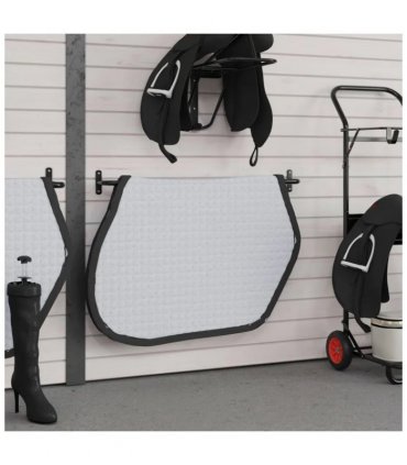 vidaXL Saddle Pad Rack Black Iron
