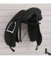 vidaXL Foldable Saddle Rack Wall Mounted Black Iron