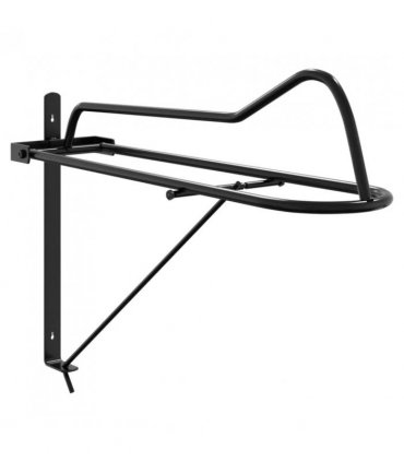 vidaXL Foldable Saddle Rack Wall Mounted Black Iron