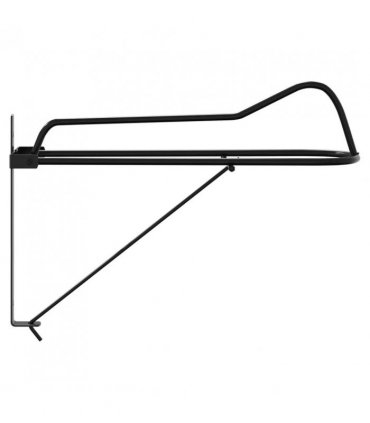 vidaXL Foldable Saddle Rack Wall Mounted Black Iron