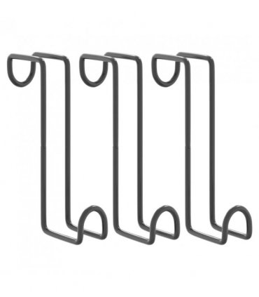 vidaXL Bridle Hangers 3 pcs Black Steel